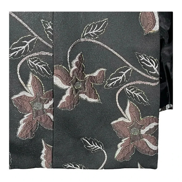 Vintage Elite Champagne Brown Floral‎ Embroidered Embellish Blazer Women Size 12 - Picture 6 of 16